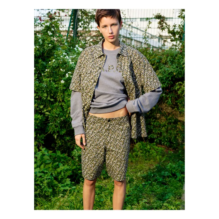 Collaboration A.P.C x Liberty - Chemisette Chris  | Vert kaki- Image produit n°1