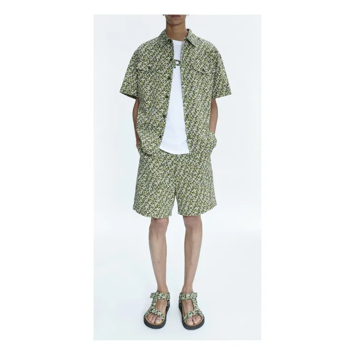 Collaboration A.P.C x Liberty - Chemisette Chris  | Vert kaki- Image produit n°3