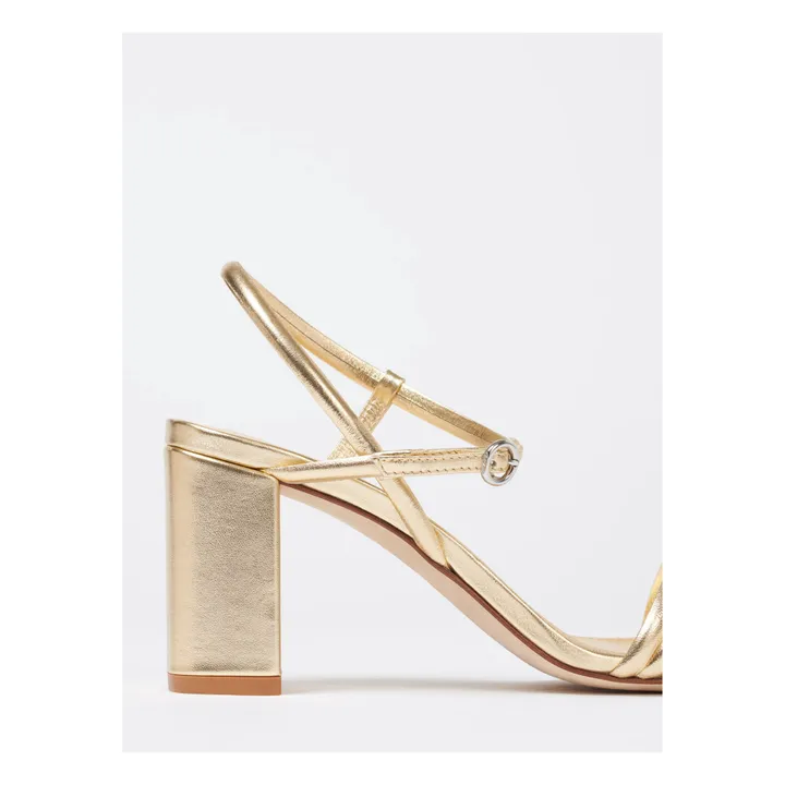 Helene Strappy Gold Heels Helene Strappy Gold Heels