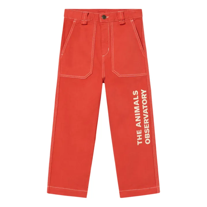 Ant Pocket Detail Pants | Red- Product image n°0
