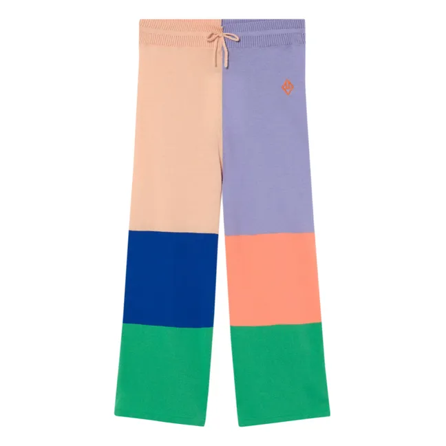 Color Block Crow Knit Trousers | Lilac