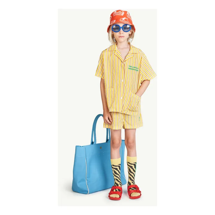 Pijama de rayas Magpie | Amarillo- Imagen del producto n°1