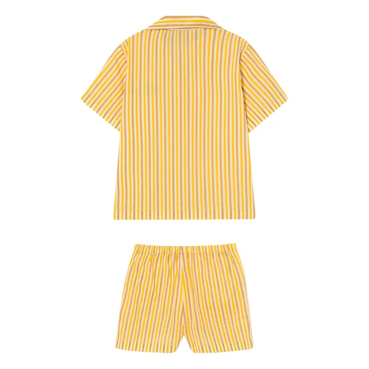 Pijama de rayas Magpie | Amarillo- Imagen del producto n°3
