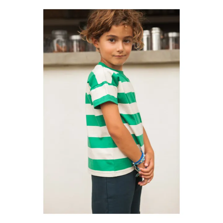 Maglietta Augusto a righe | Verde- Immagine del prodotto n°1