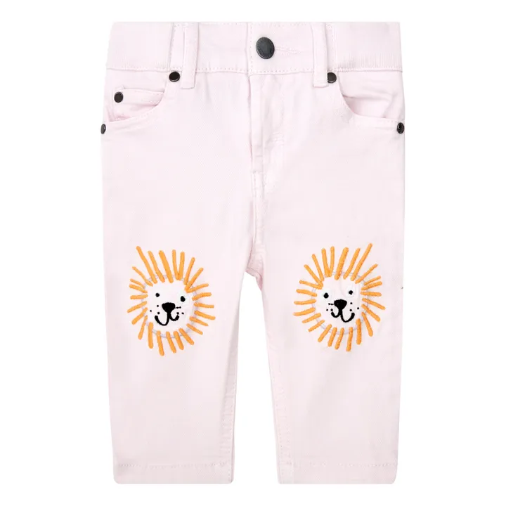 Pantalon Denim Lion | Rose- Image produit n°0