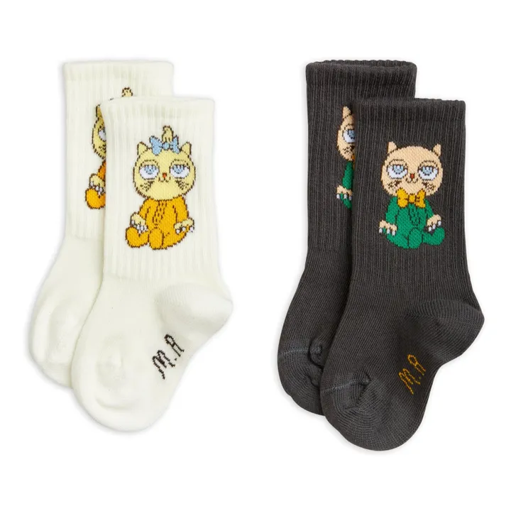 Minibabies Socks - Set of 2 | White- Product image n°0