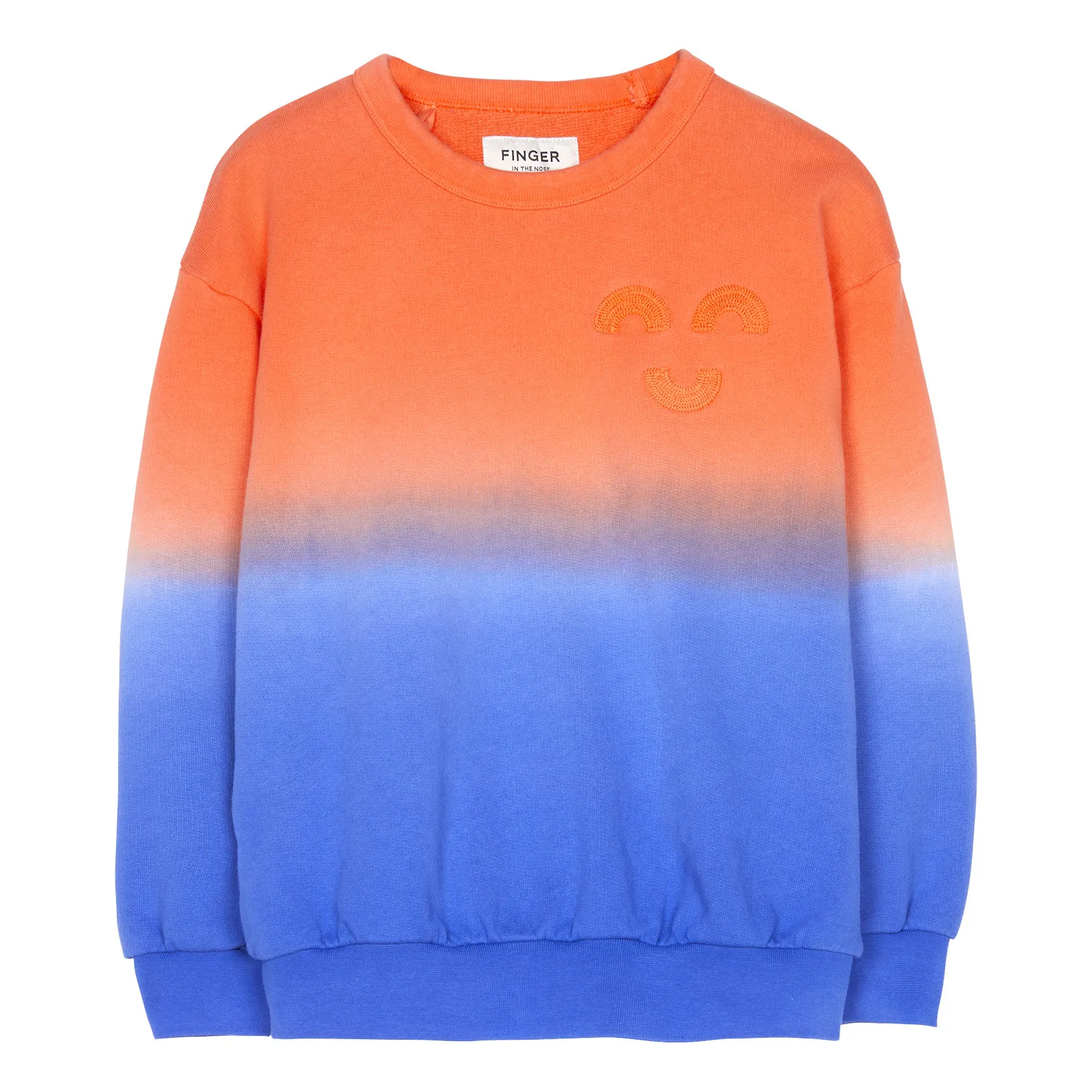 Finger In The Nose Orange Wave Tie-Dye Sweatshirt