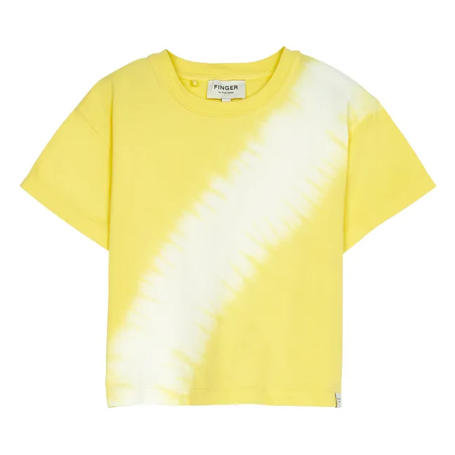 T-shirt Queen Dip Bleach | Jaune