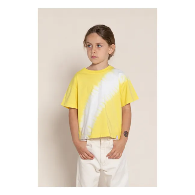 T-shirt Queen Dip Bleach | Jaune