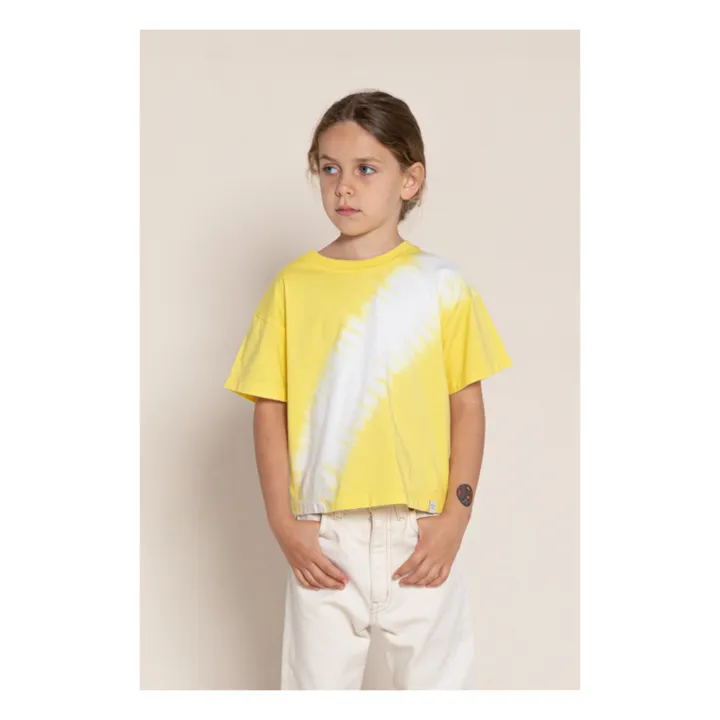 T-shirt Queen Dip Bleach | Jaune- Image produit n°1