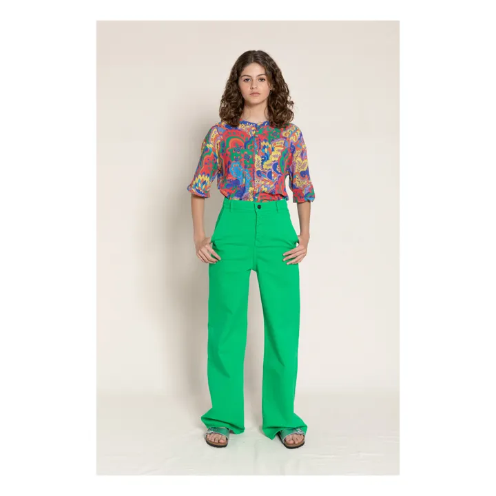 Pantalones vaqueros Loose Carolyn | Verde- Imagen del producto n°1