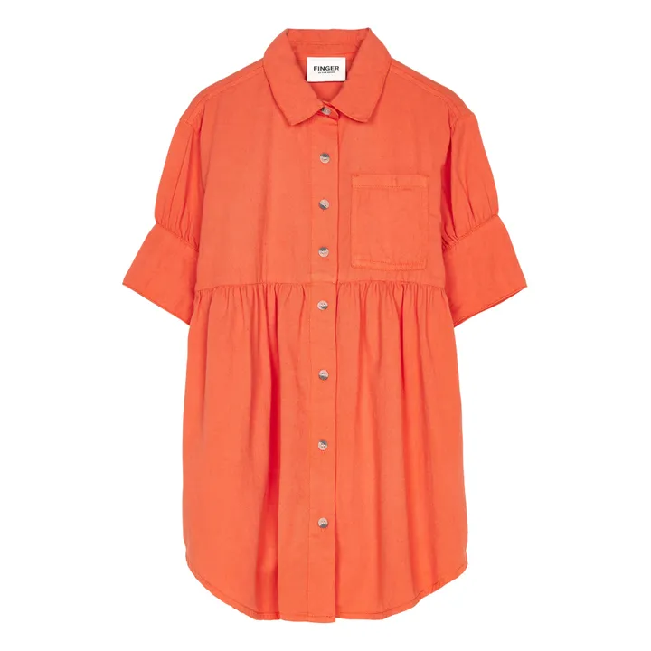 Robe Chemise Sonya | Orange- Image produit n°0