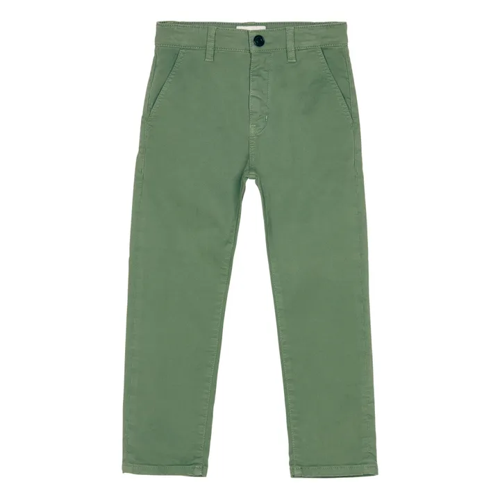 Pantalon Chino Porty | Vert kaki- Image produit n°0