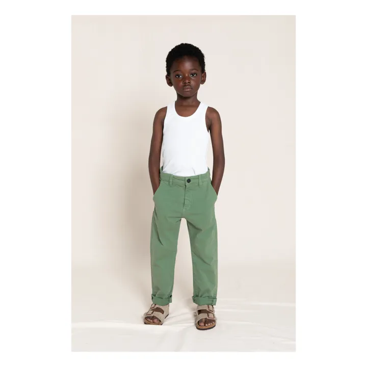 Pantalon Chino Porty | Vert kaki- Image produit n°1