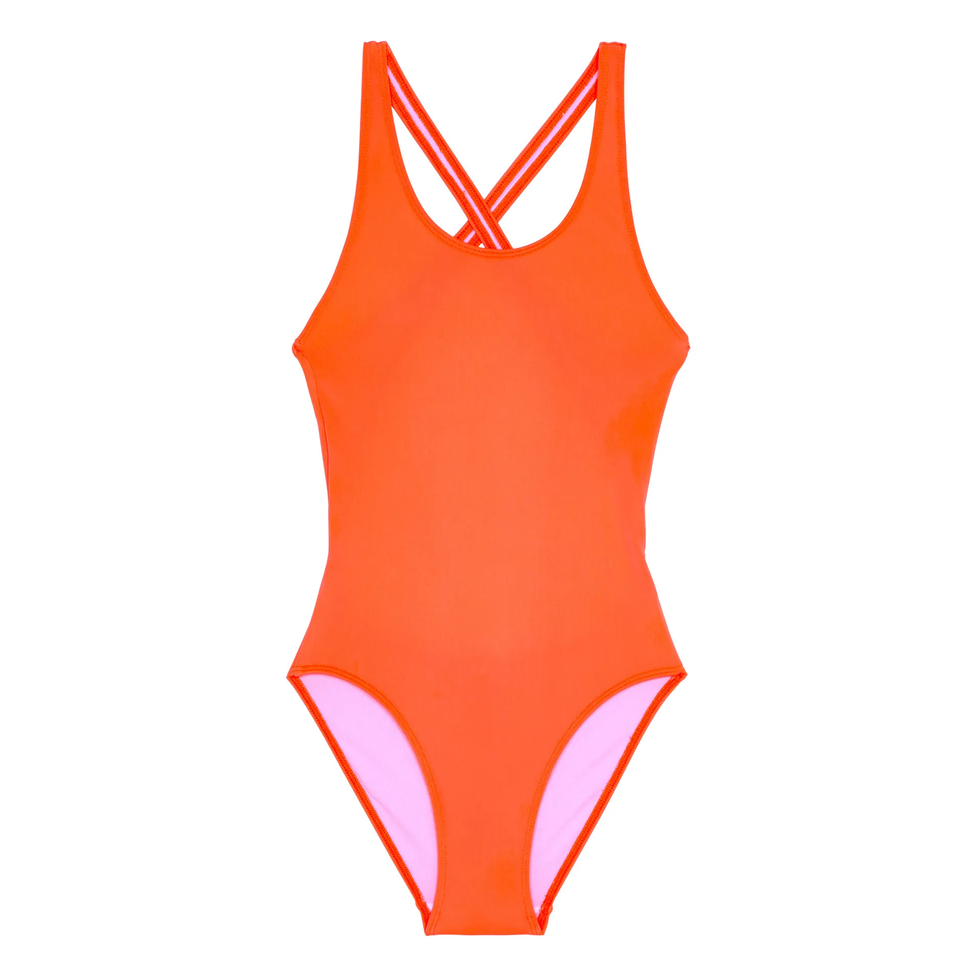 Finger In The Nose Neon Orange Olivia One-Piece Swimsuit