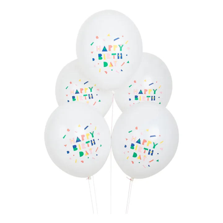 Happy Birthday Balloons - Set of 5- Product image n°0