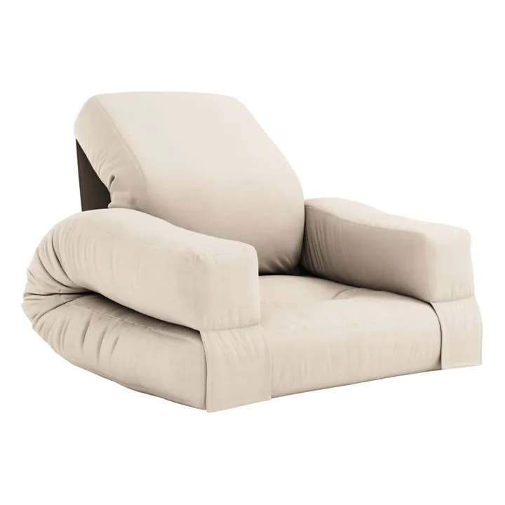 Fauteuil-pouf Mini Hippo pour enfant | Beige- Image produit n°0