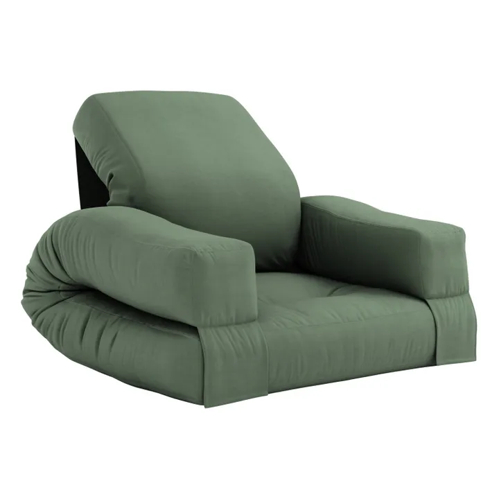 Fauteuil-pouf Mini Hippo pour enfant | Vert olive- Image produit n°0