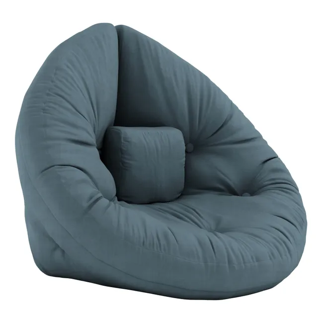 Sillón-puf infantil Nido | Azul Petróleo
