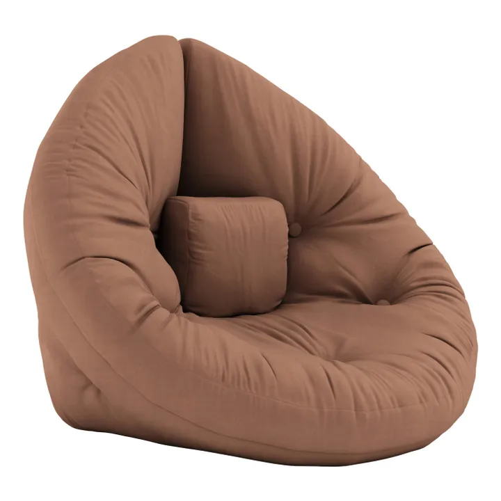 Fauteuil-pouf Nido pour enfant | Brun- Image produit n°0