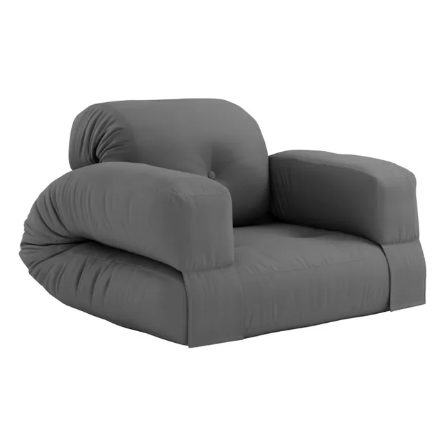 Outdoor Pouf Armchair | Dark grey