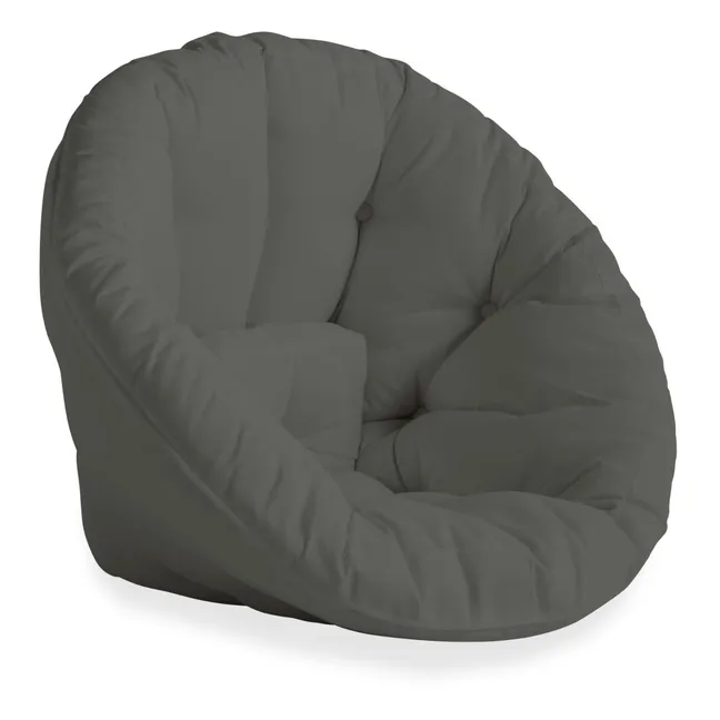 Outdoor Pouf Armchair | Dark grey
