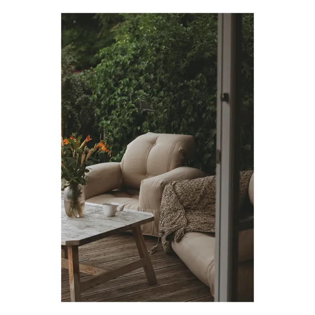 Outdoor Pouf Armchair | Beige