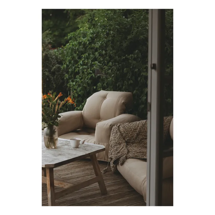 Fauteuil-pouf outdoor | Beige- Image produit n°1