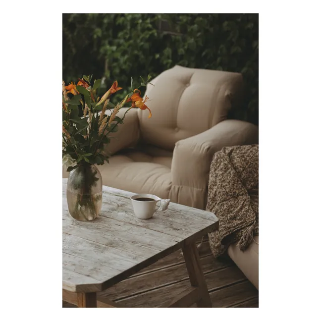 Outdoor Pouf Armchair | Beige