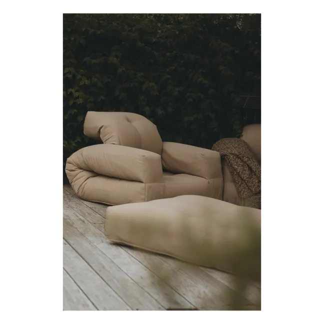 Outdoor Pouf Armchair | Beige