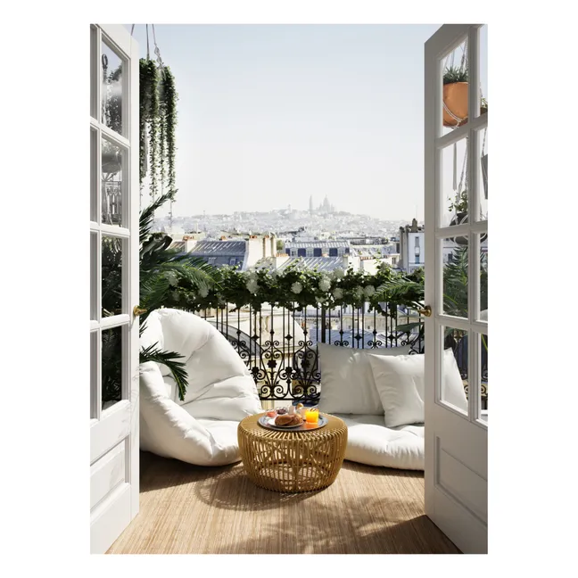 Outdoor Pouf Armchair | White
