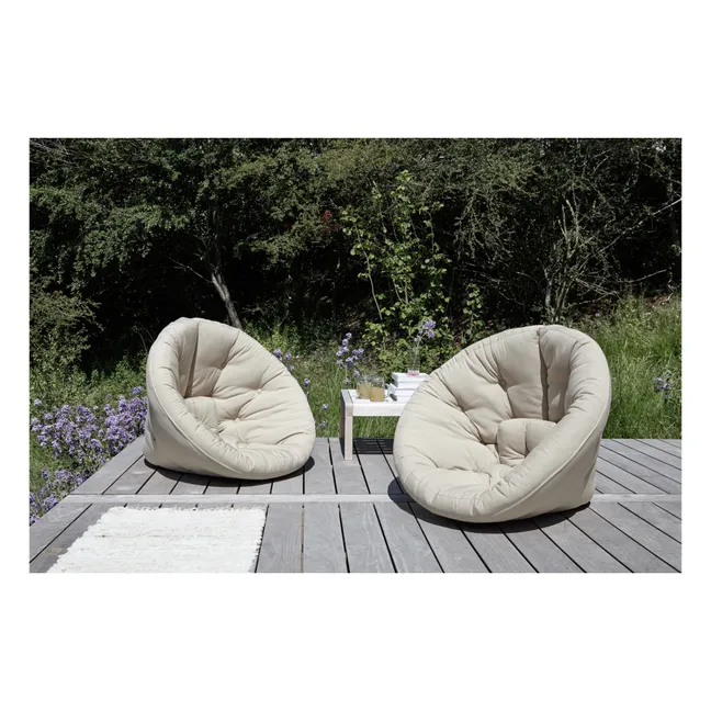 Outdoor Pouf Armchair | White