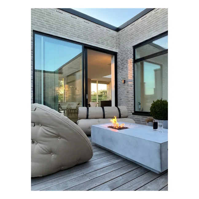 Outdoor Pouf Armchair | Beige