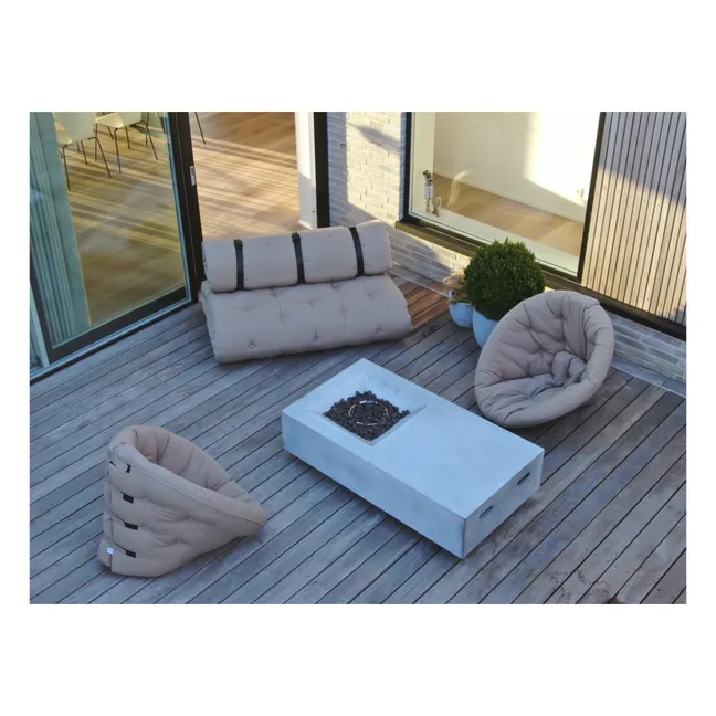 Outdoor Pouf Armchair | Beige