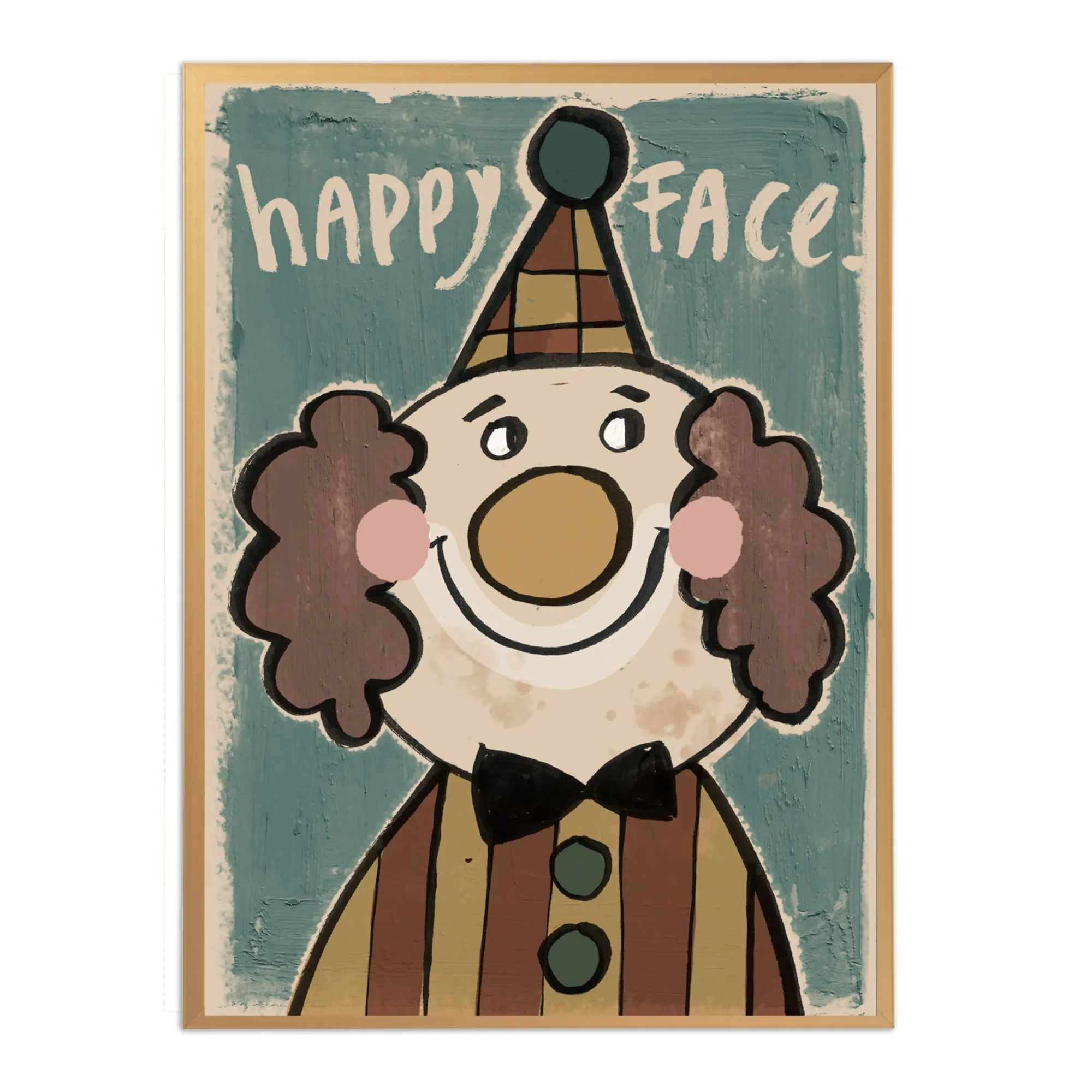 Studio Loco Multicoloured Clown Large Poster