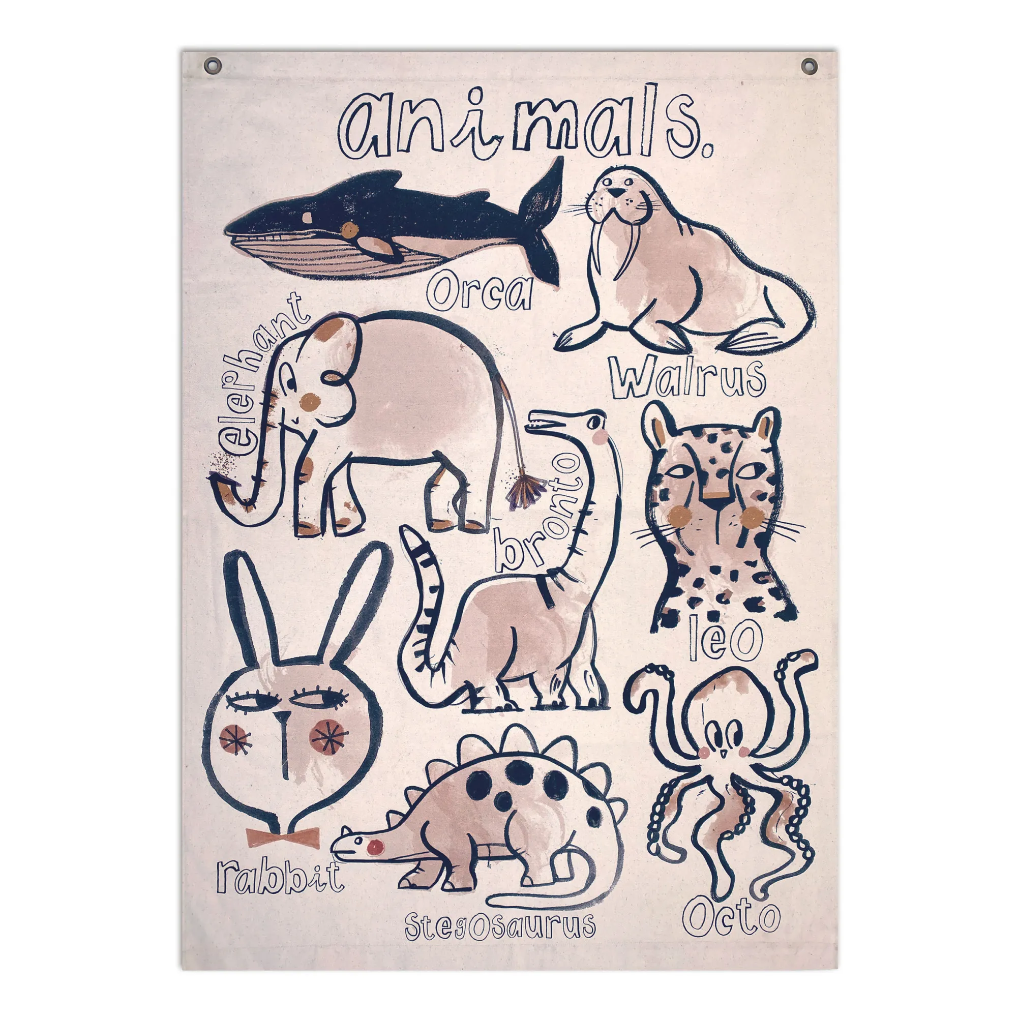 Studio Loco Multicoloured Animals Wall Hanging