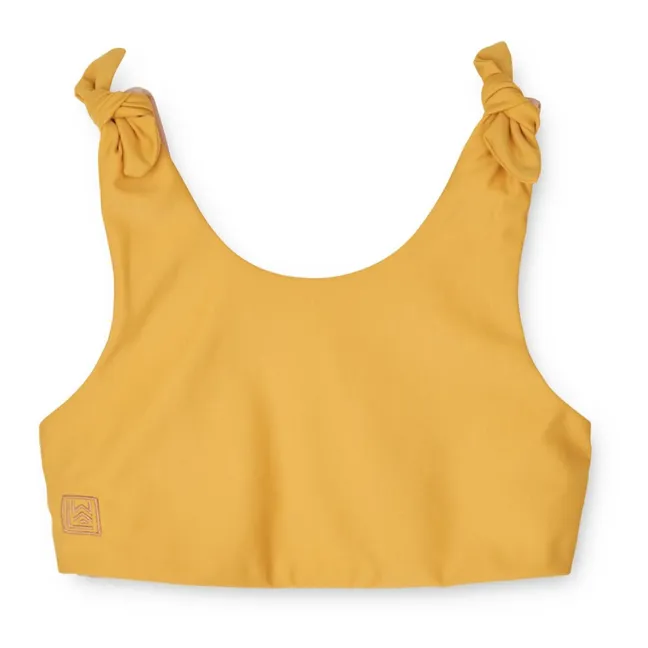 Maillot de Bain 2 pièces Matière Recyclée Bow | Jaune moutarde