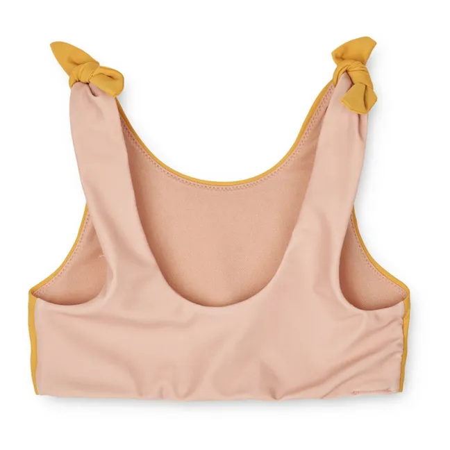 Maillot de Bain 2 pièces Matière Recyclée Bow | Jaune moutarde
