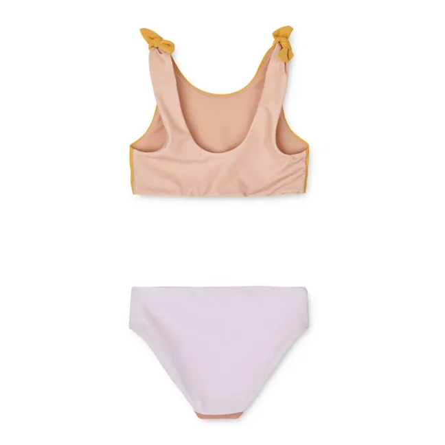 Maillot de Bain 2 pièces Matière Recyclée Bow | Jaune moutarde