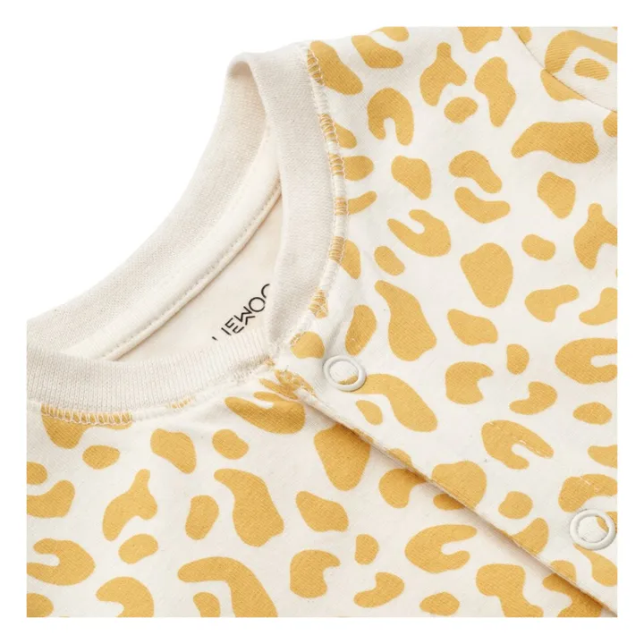 Pyjama avec pieds Coton Bio Boye | Jaune- Image produit n°1