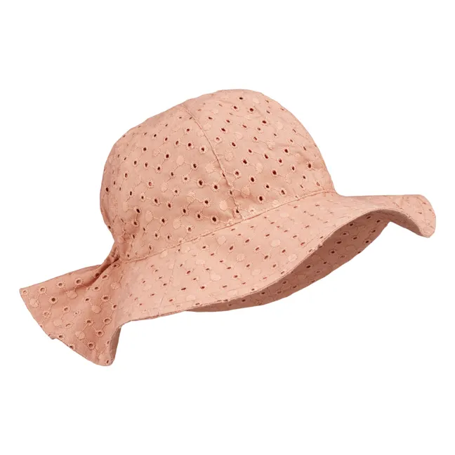 Amelia Organic Cotton Openwork Hat | Dusty Pink
