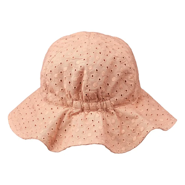Amelia Organic Cotton Openwork Hat | Dusty Pink
