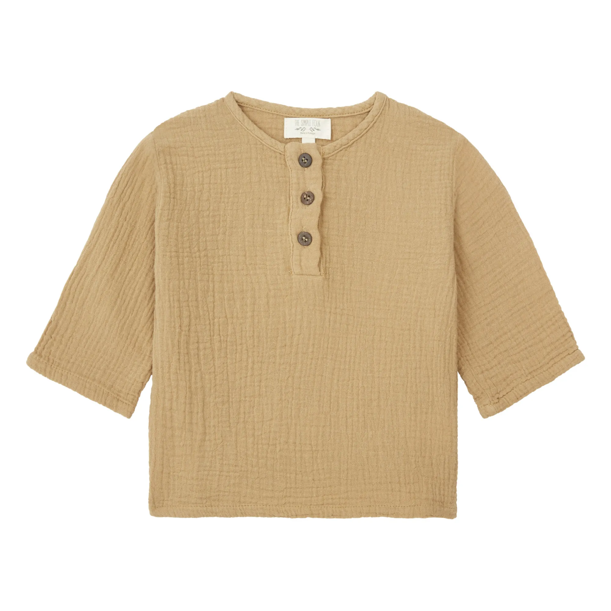 The Simple Folk Unisex Camel Organic Cotton Blouse