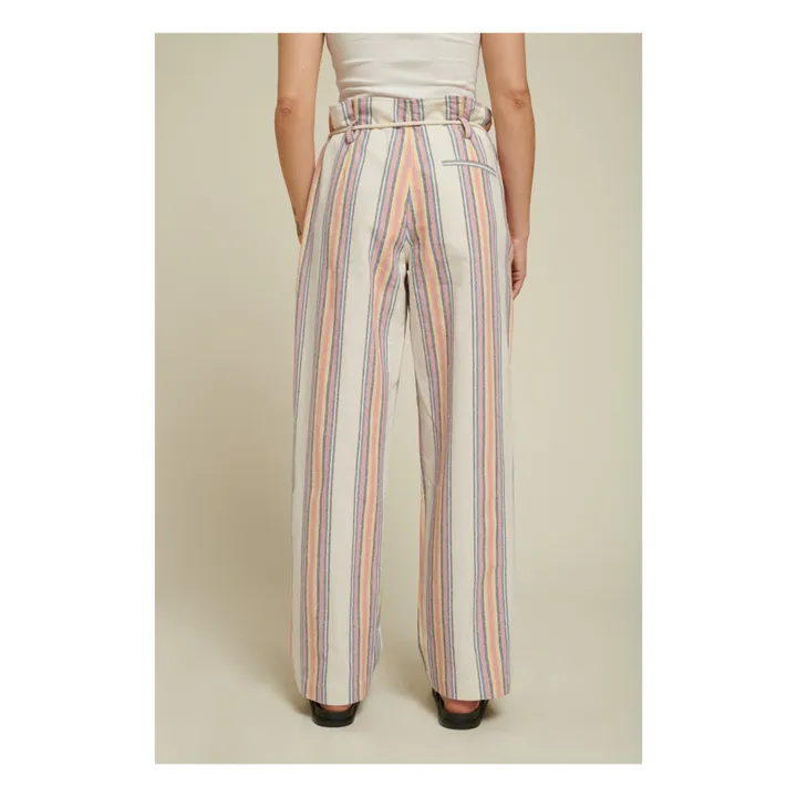 Rick Striped Pants | White- Product image n°2