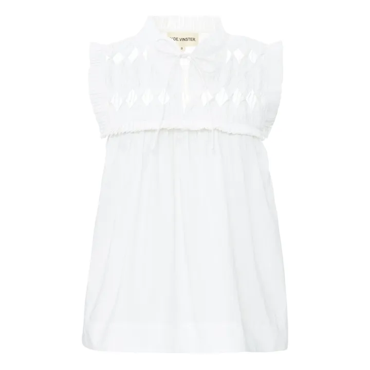 Birdy Cotton Poplin Top | White- Product image n°0