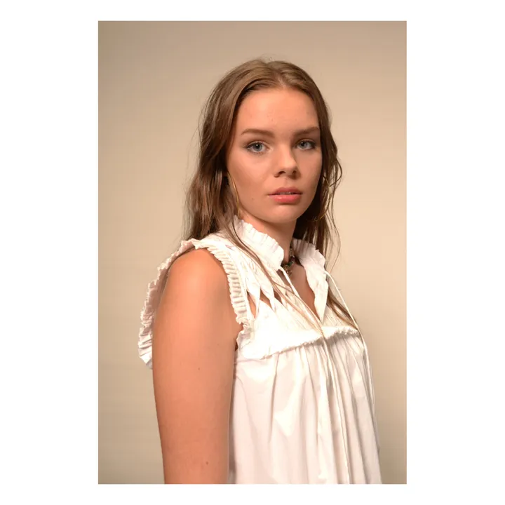 Birdy Cotton Poplin Top | White- Product image n°3