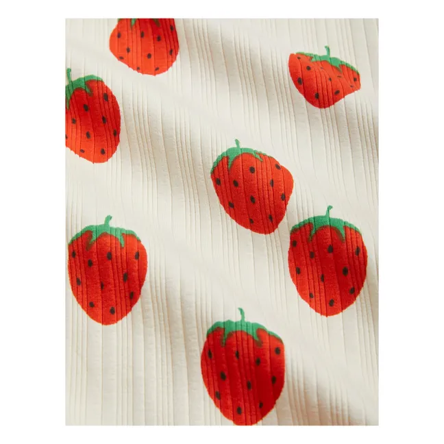 T-Shirt aus Bio-Baumwolle Erdbeere | Seidenfarben