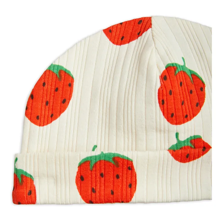 Mütze aus Bio-Baumwolle Erdbeere | Seidenfarben- Produktbild Nr. 1