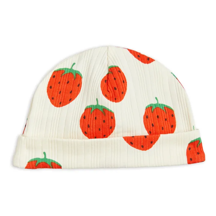 Mütze aus Bio-Baumwolle Erdbeere | Seidenfarben- Produktbild Nr. 2