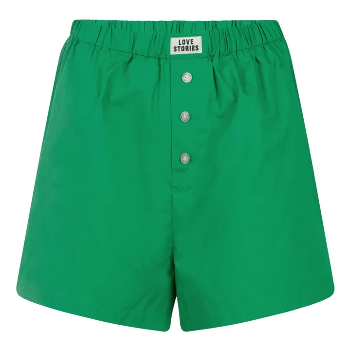 Pantaloncini del pigiama in cotone organico James | Verde- Immagine del prodotto n°0